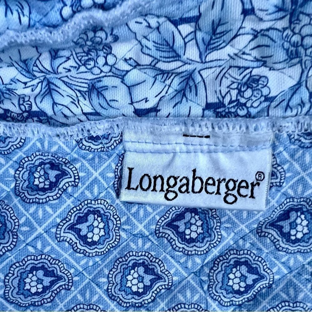 LONGABERGER THE TRAVEL SERIES BLUE FLORAL WEEKENDER GARMENT BAG - Picture 13 of 13